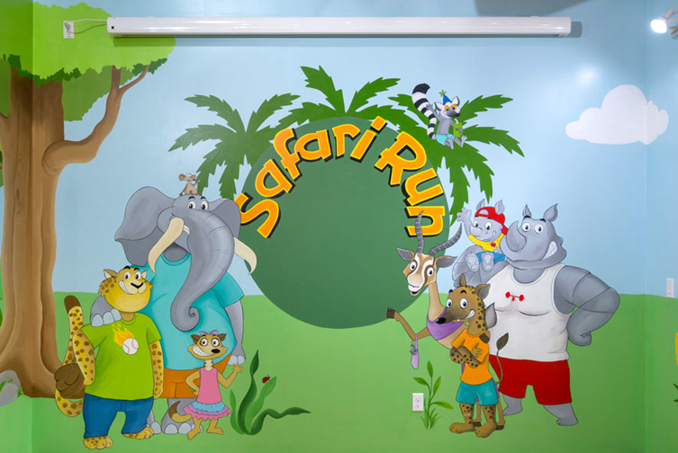 Safari Run Plano >> Commerical Murals - Leila's Art Corner - Face Painting ... Safari Run Plano >> Commerical Murals - Leila's Art Corner - Face Painting ...