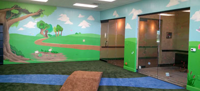 daycare play room mural