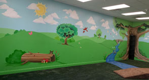 daycare play room mural