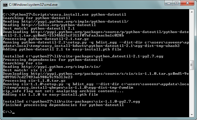 Dateutil python 2.7 windows installer