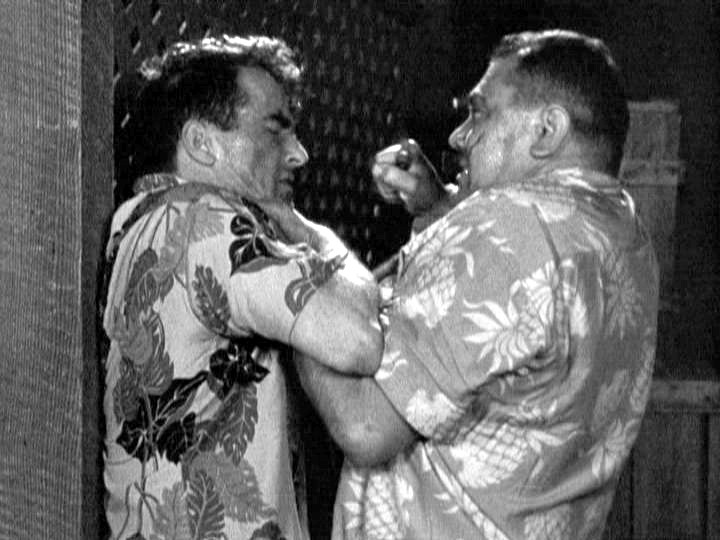 Ernest Borgnine bullying Monty Clift in "From Here To Eternity" .