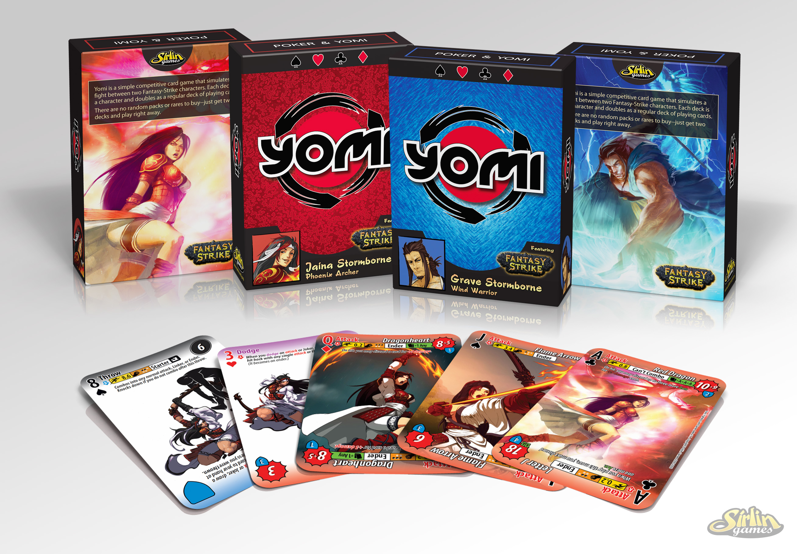 Yomi is a card fighting inspired by the combat game Super Street Fighter. 